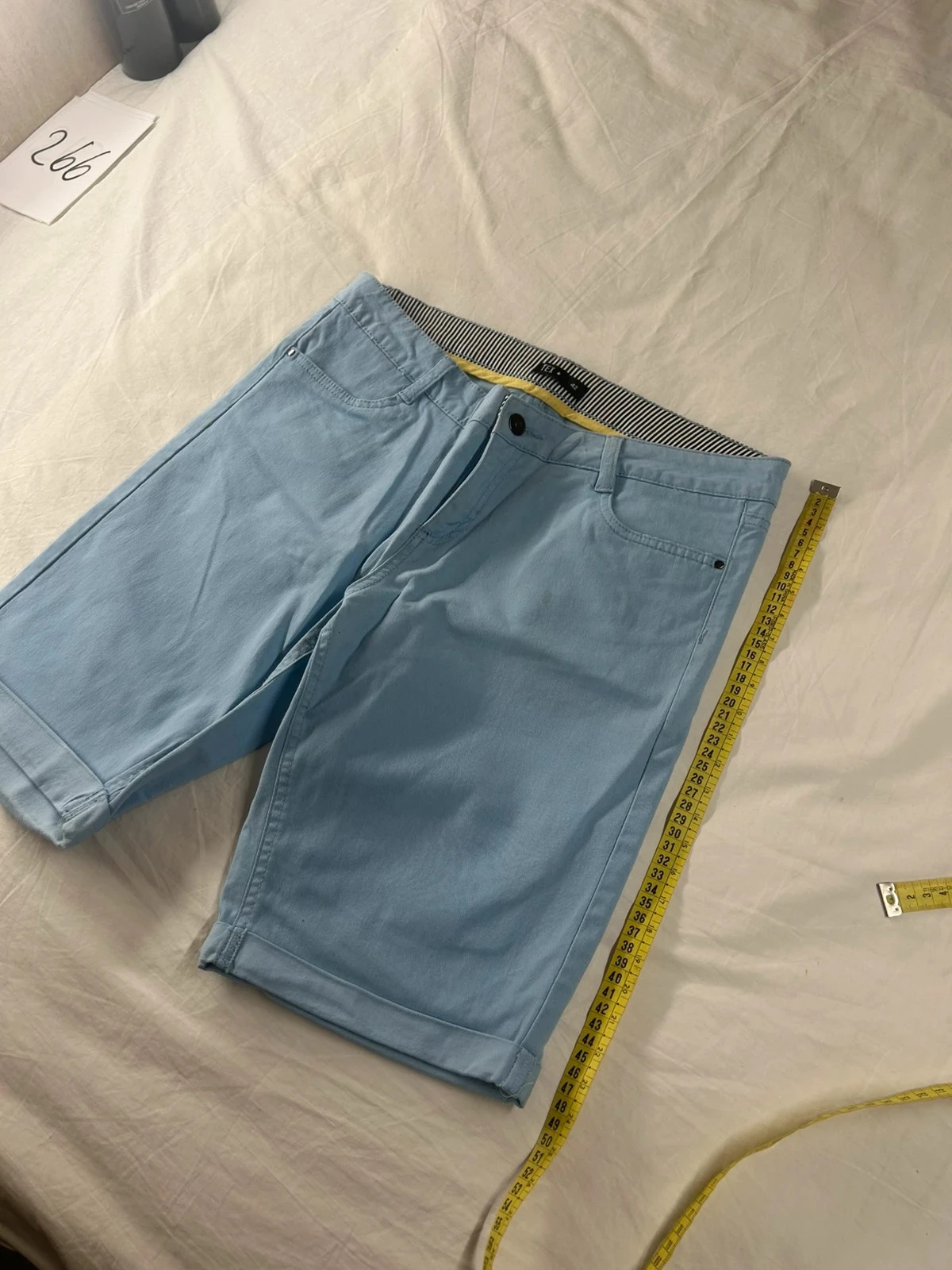 Turkoois blauwe spijkershort tex maat 42 – photo 4